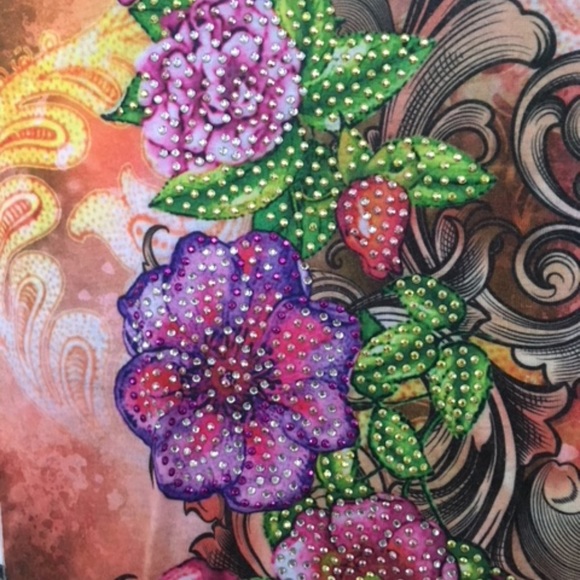 Cache multi-color beaded t-shirt - size Sm - Picture 5 of 5